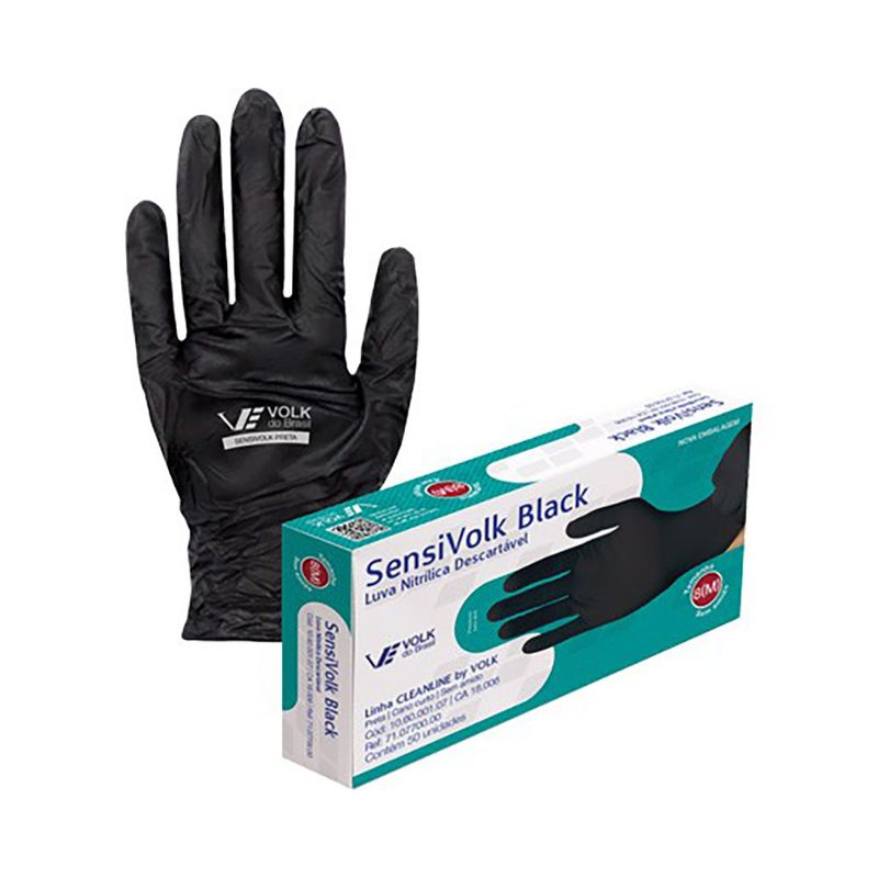 Luva-Nitrilica-Black-Volk-50un