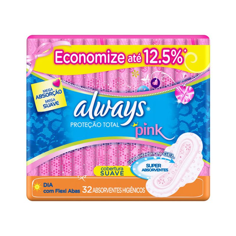Absorvente-Always-Pink-com-32-Unidades-Suave-com-Abas