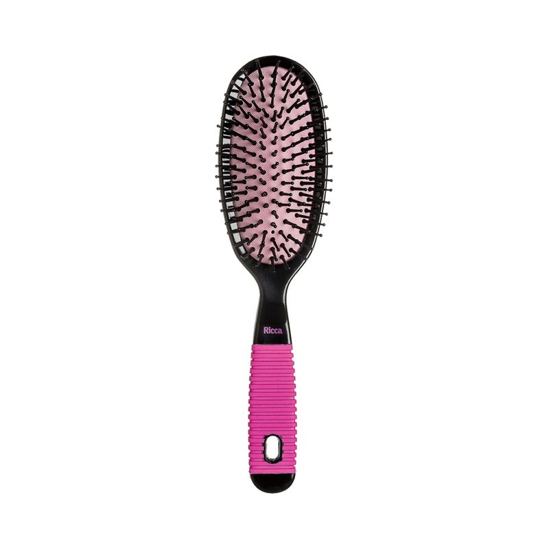 Escova-Ricca-Black---Pink-Oval-Grande--2411-