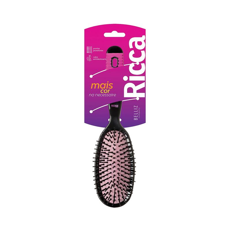 Escova-Ricca-Black---Pink-Oval-Grande--2411--2