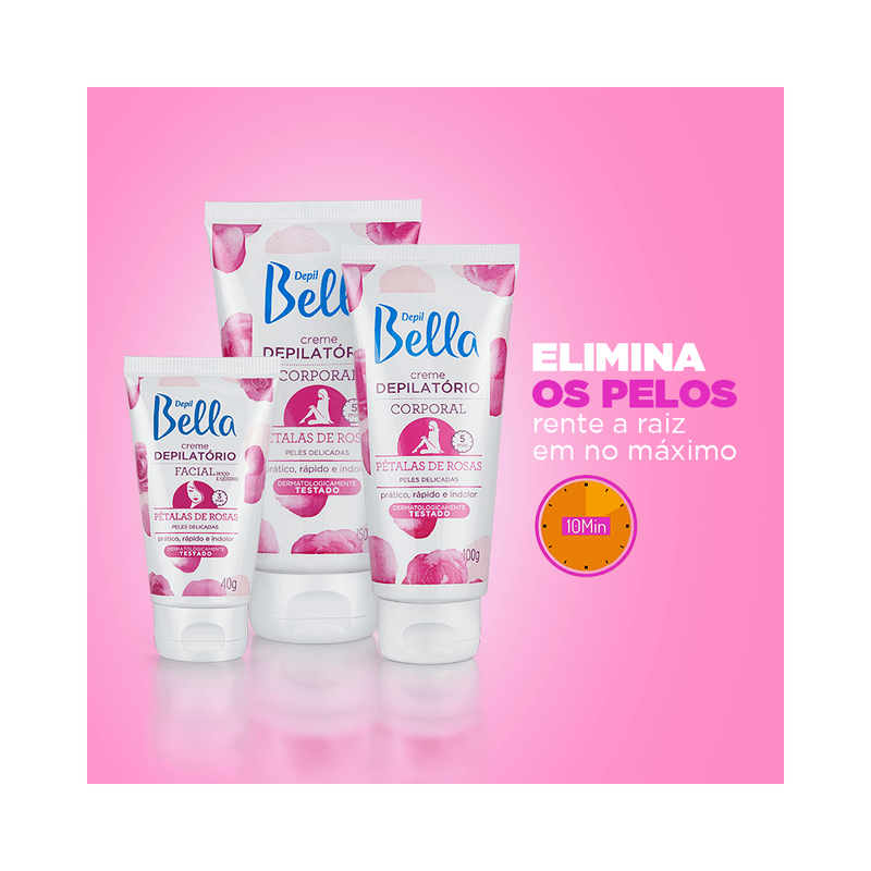 Creme-Depil-Bella-Depilatorio-Facial-para-Pele-Delicada-Petalas-de-Rosas
