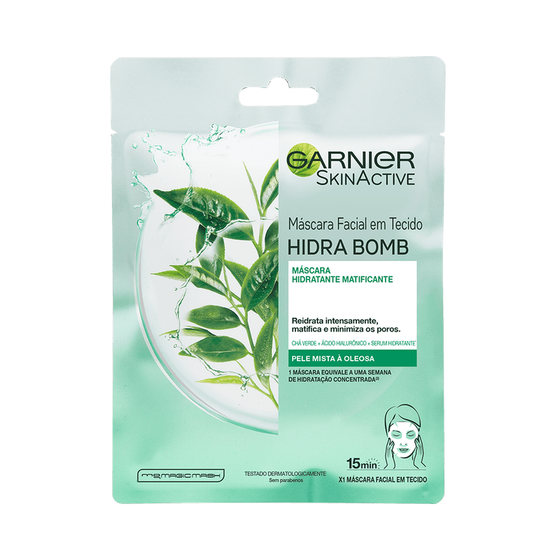Mascara-Facial-Garnier-Tecido-Hidra-Bomb-Cha-Verde-7509552806489
