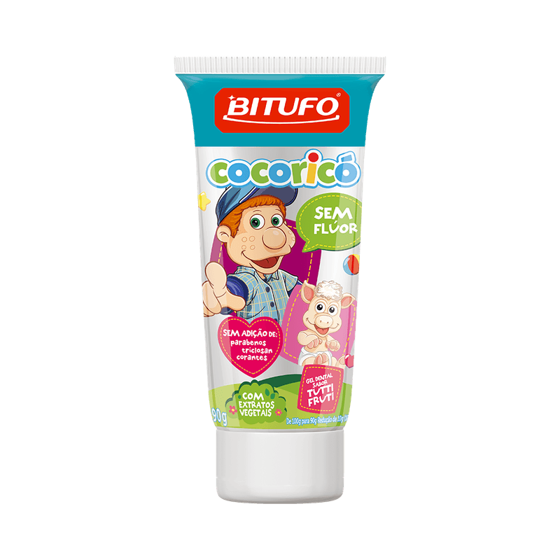 Gel-Dental-Bitufo-Cocorico-Tutti-Frutti-Sem-Fluor-90g-7897144661296