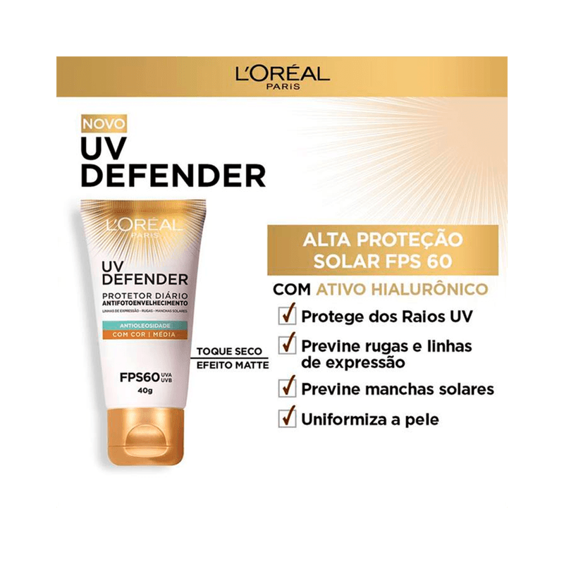 Protetor-Solar-Facial-L-Oreal-Defender-UV-FPS-60-Antioleosidade-cor-Media-40g-7899706181754-complemento