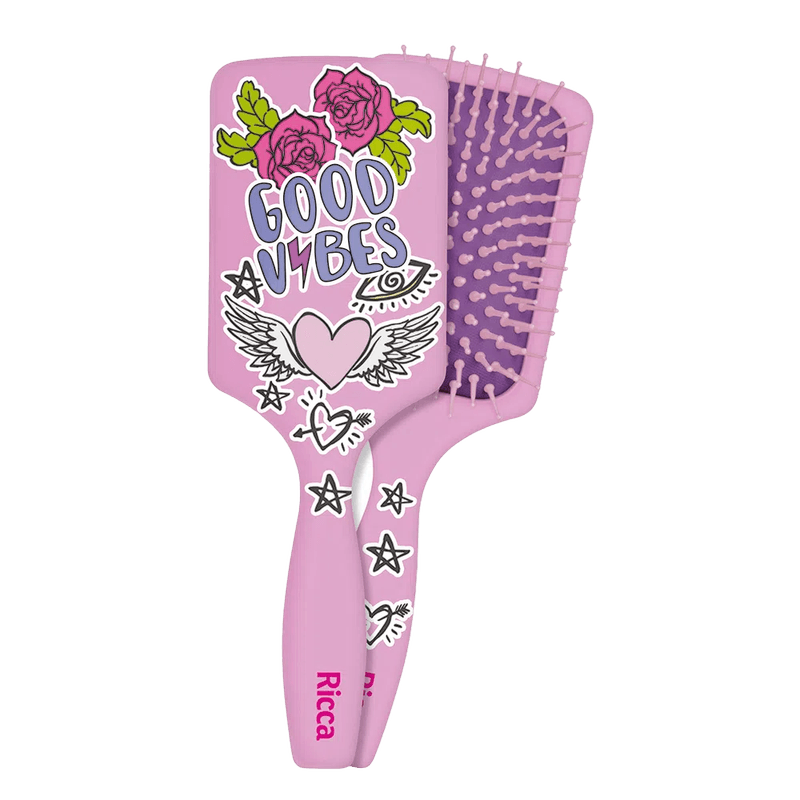Escova-de-Cabelo-Ricca-Racket-Patches-Pink-7897517924348