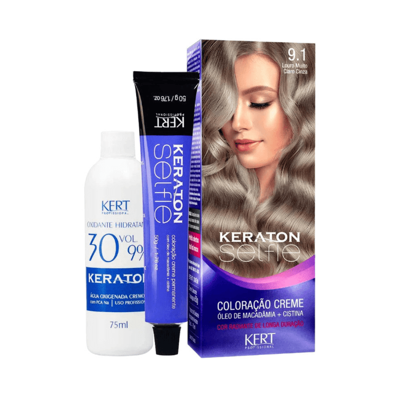 Coloracao-Keraton-Selfie-9.1-Louro-Muito-Claro-Cinza-7896380607181