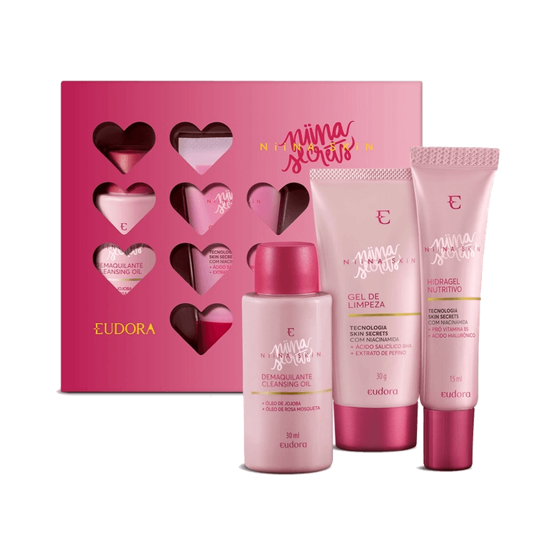 Kit-Presente-Eudora-Niina-Secrets-Demaquilante---Gel-de-Limpeza---Hidragel-7891033472192