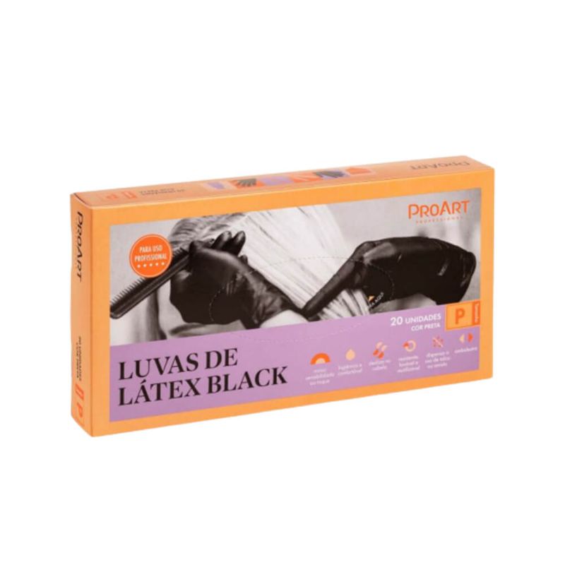 LUVAS-PROART-BLACK-DE-LATEX-TAM-P-20-UN