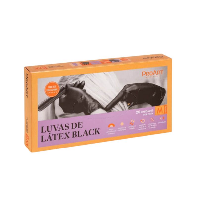 LUVAS-PROART-BLACK-DE-LATEX-TAM-M-20-UNk