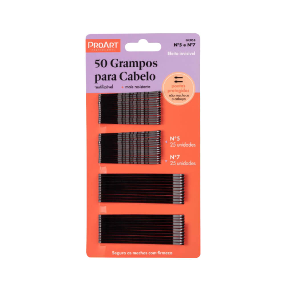 Grampo ProArt N5 e N7 Preto 50 Unidades - Ikesaki