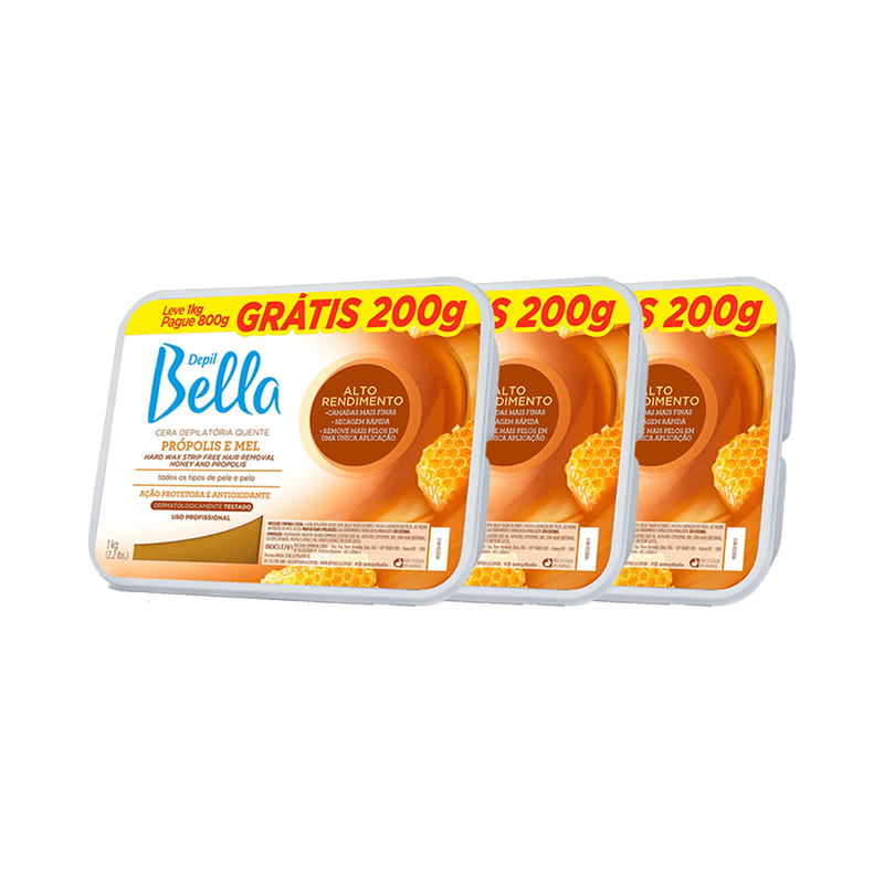 Kit-3-Ceras-Depilatorias-Depil-Bella-Propolis-e-Mel-800g-9900000043353