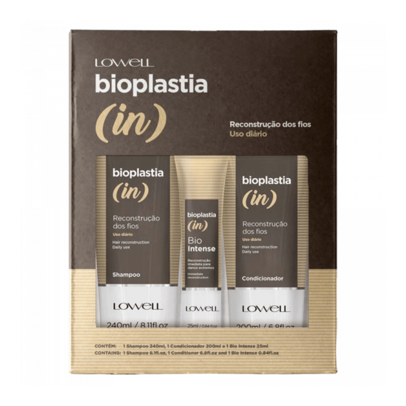 Kit-Lowell-Shampoo-240ml---Condicionador-200ml---Bio-Intense-25ml-Bioplastia-In-7898556755986