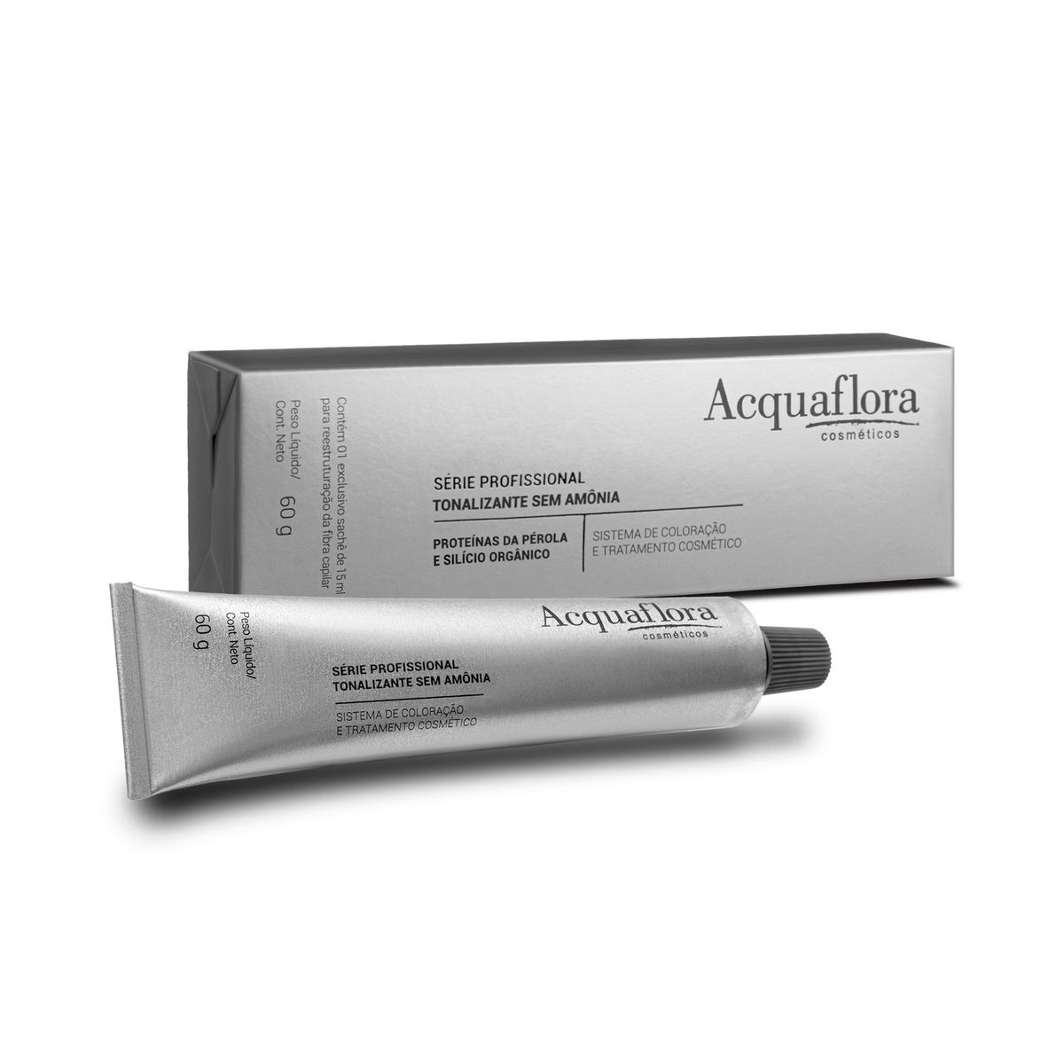 Tonalizante Acquaflora 10.91 Louro Claríssimo Pérola Acinzentado 60ml - embalagem prateada