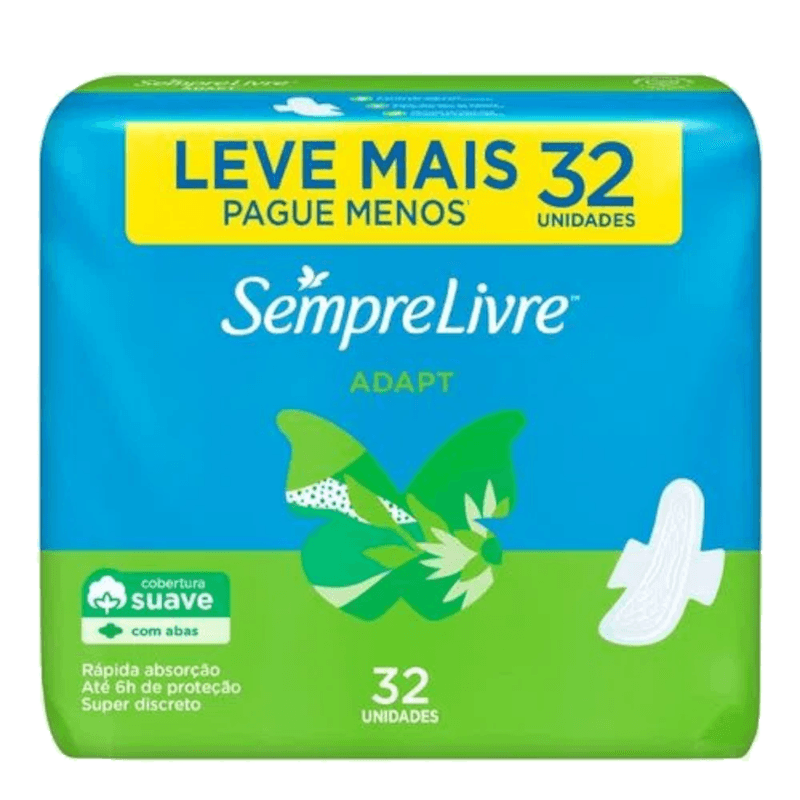 Absorvente-Sempre-Livre-Adapt-Plus-Lv-32-Pg-24-Suave-com-Abas-7891010704780