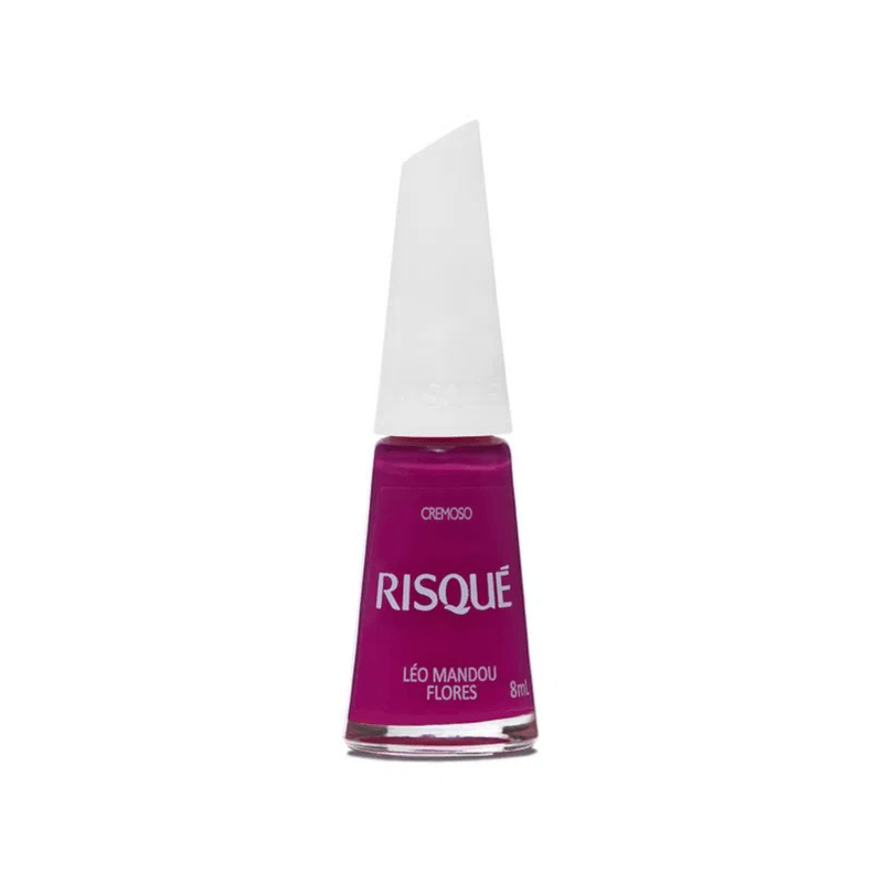 Esmalte-Risque-Rosa-Cremoso-Leo-Mandou-Flores-8ml