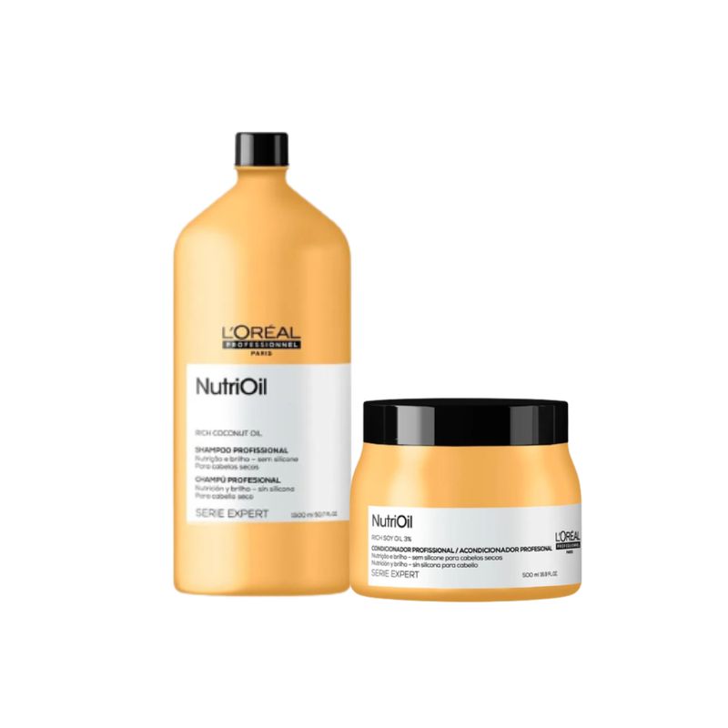 Kit-L-Oreal-Professionnel-NutriOil-Serie-Expert-Shampoo-1500ml---Mascara-500g