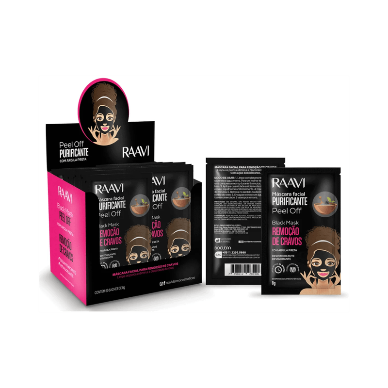 Sache-Mascara-Facial-Purificante-Peel-Off-com-Argila-Preta-Black-Mask-8g-Raavi
