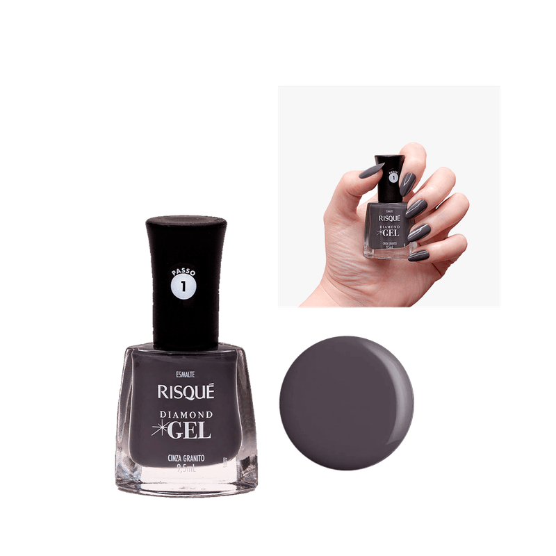 Esmalte-Risque-Diamond-Gel-Cinza-Granito-7891350036992