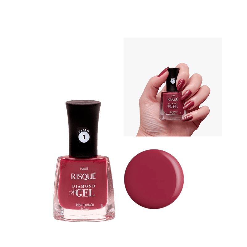 Esmalte-Risque-Diamond-Gel-Rosa-Flambado-7891350037111