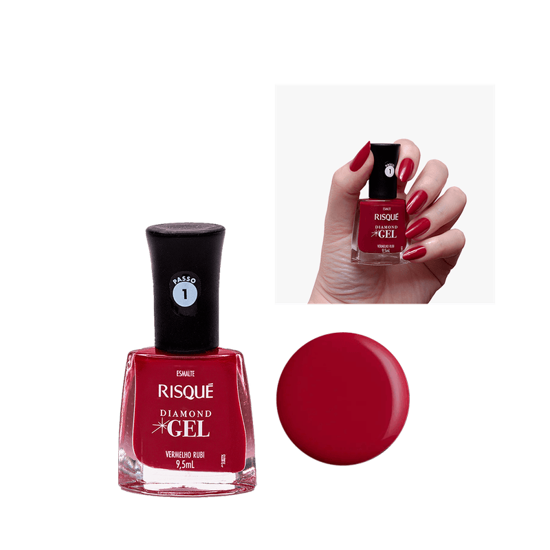 Esmalte-Risque-Diamond-Gel-Vermelho-Rubi-7891350037135