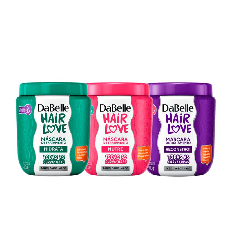 Kit-DaBelle-Hair-Love-Mascaras-Cronograma-Capilar--3-produtos--