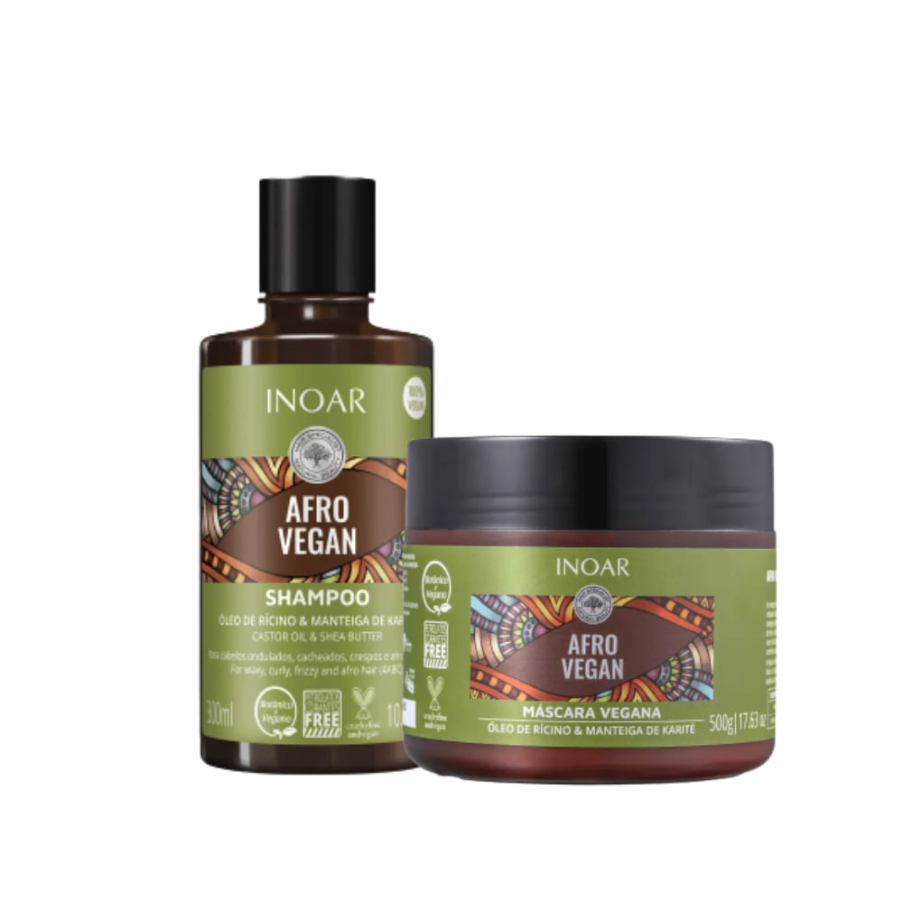 Kit Inoar Afro Vegan (2 Produtos) - Ikesaki