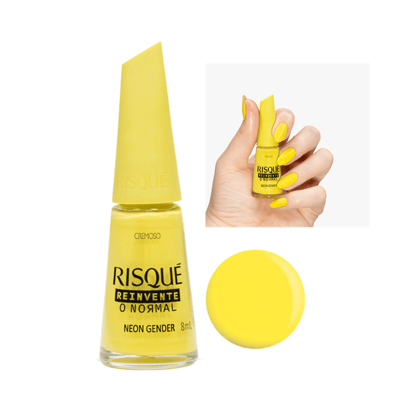 Esmalte-Risque-Reinvente-Amarelo-Cremoso-Neon-Gender