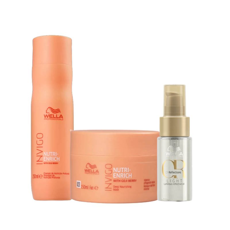 Kit-Wella-Professionals-Invigo-Nutri-Enrich---Oil-Reflections-Light-Luminous