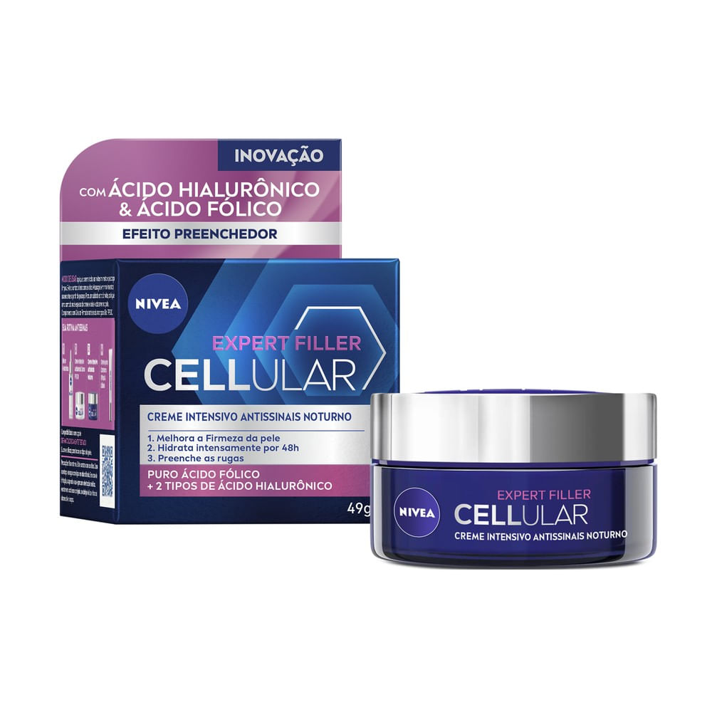 Creme Facial Nivea Antissinais Noite Cellular 50g - Ikesaki