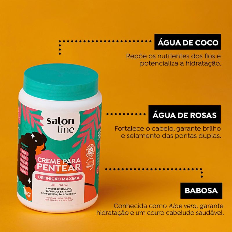 Creme para Pentear Salon Line Definição Máxima 1000g