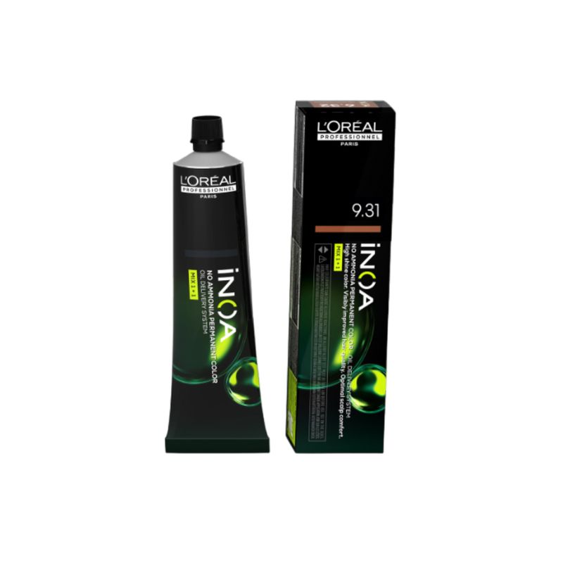 Coloracao-L-Oreal-Professionnel-Inoa-9.31-Louro-Muito-Claro-Bege-Dourado-60g