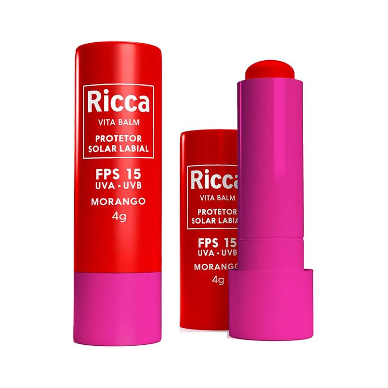 Protetor-Solar-Labial-Ricca-FPS15-Morango-7897517937911