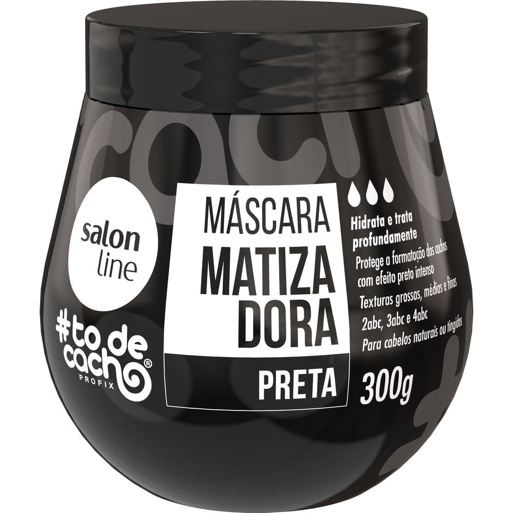 Máscara Matizadora Salon Line #Todecacho Preta 300g - Ikesaki