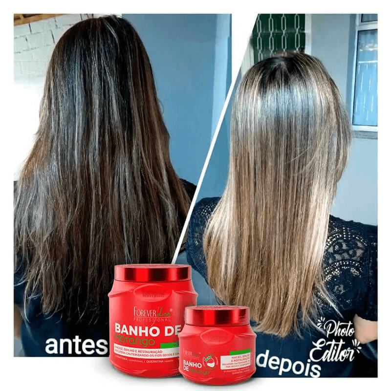 Forever Liss Banho de Verniz Morango Máscara - 1kg