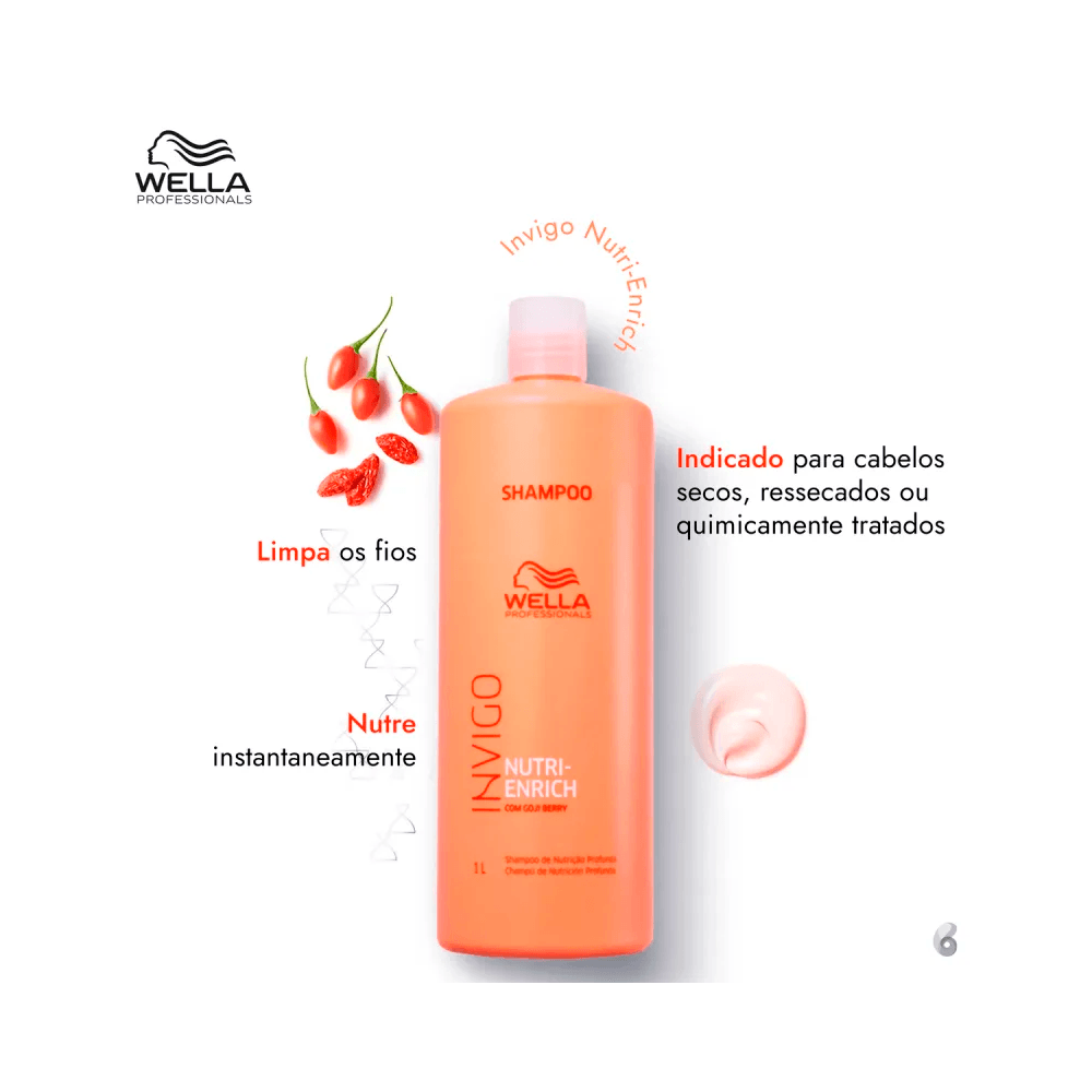 Shampoo Wella Professionals Invigo Nutri-Enrich 1000ml - Ikesaki