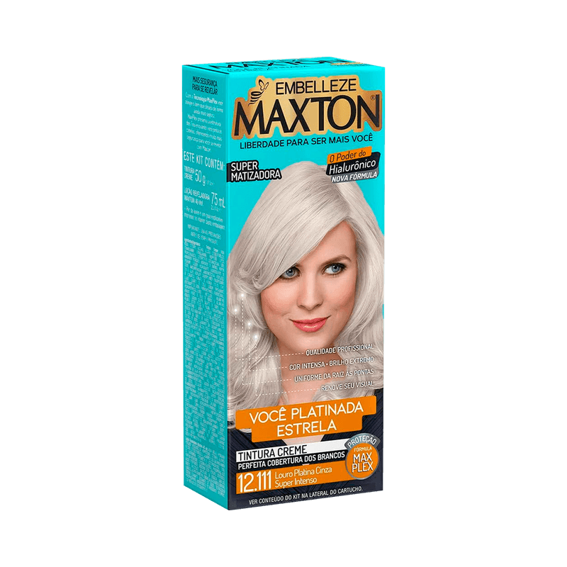 Coloracao-Maxton-Kit-12.111-Loura-Platina-Cinza-Super-Intenso