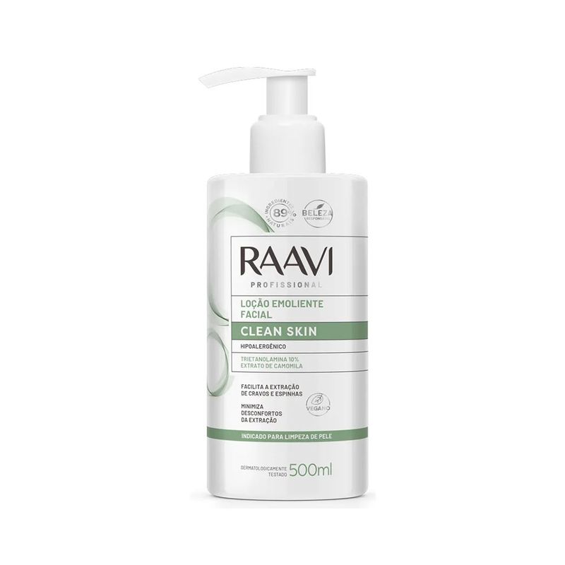 Locao-Emoliente-Facial-Raavi-Clean-Skin-500ml-7898212287745