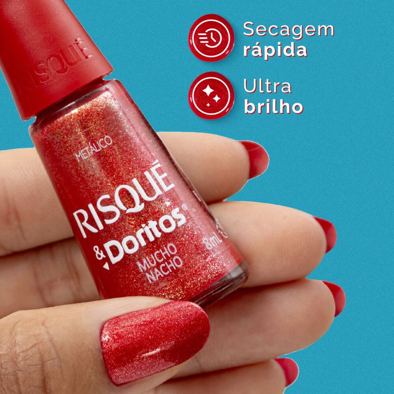 Esmalte-Vermelho-Risque---Doritos-Mucho-Nacho-Metalico-7891350043228-3