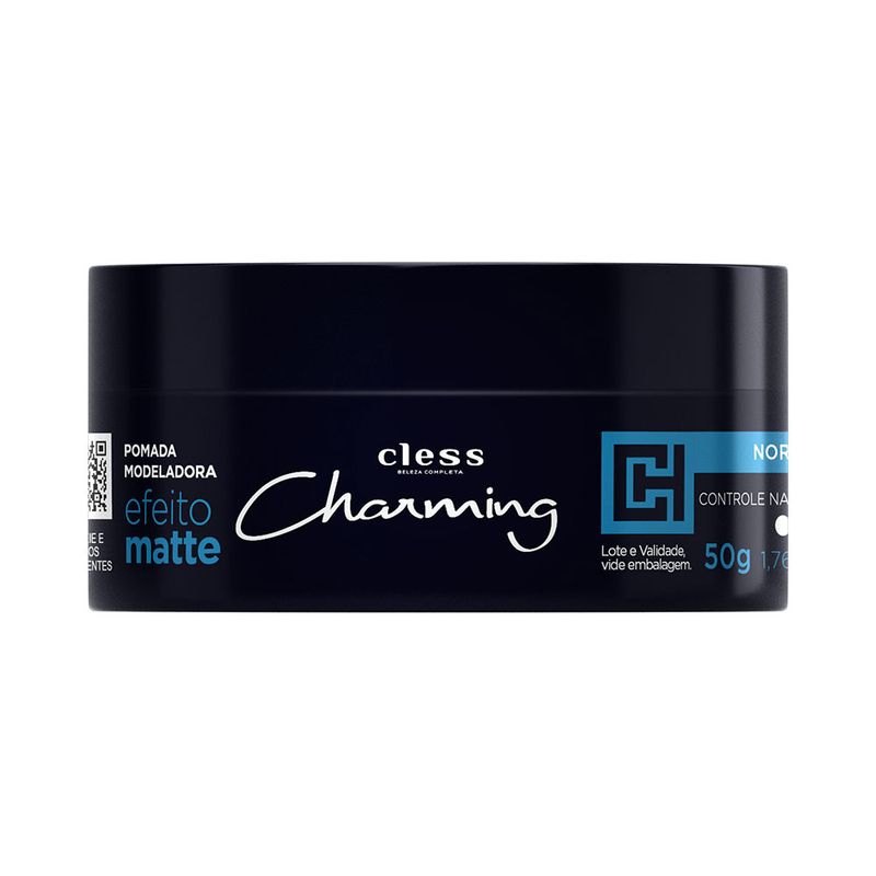 Pomada-Modeladora-Cless-Charming-Black-Efeito-Matte-50g-7896046700676