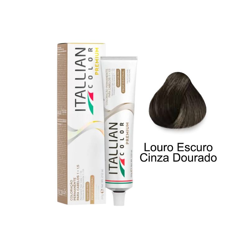 Coloracao-Itallian-Color-Premium-6.17-Louro-Escuro-Cinza-Marrom-60g-7898430172021