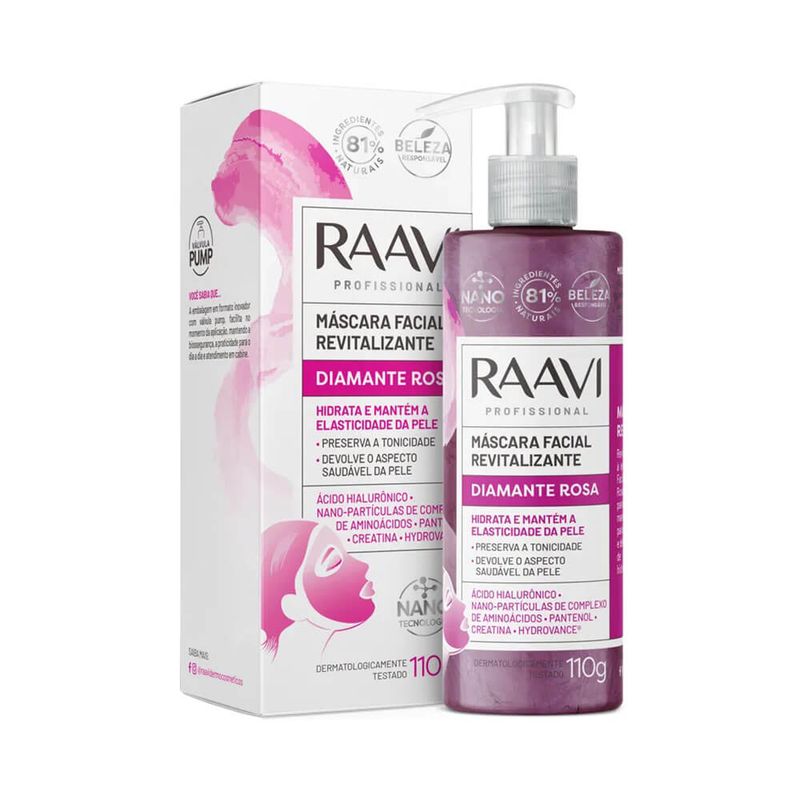 Mascara-Facial-Raavi-Revitalizante-Diamante-Rosa-110g---7898212288179---img01