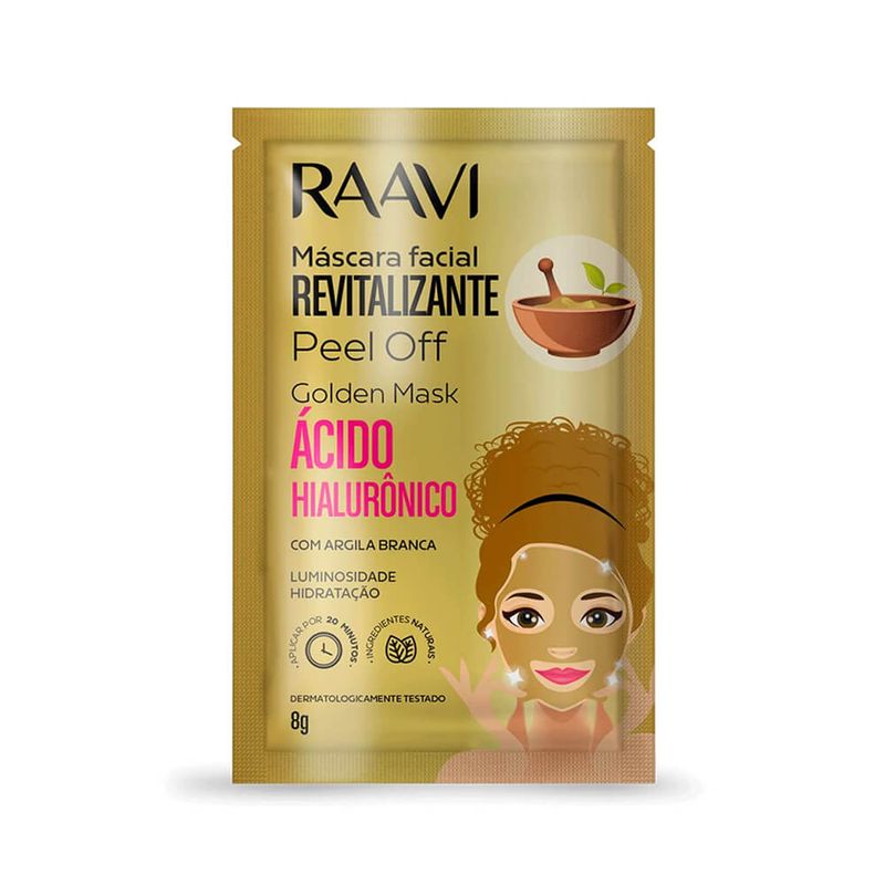 Mascara-Facial-Raavi-Revitalizante-Peel-Off-Golden-Mask-com-Acido-Hialuronico-8g---7898212285529---img01