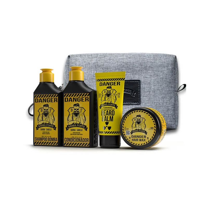 Kit-Barba-Forte-Danger-Viagem-Shampoo---Condicionador---Balsamo---Pomada-Gratis-Necessaire---7898945746762---img01