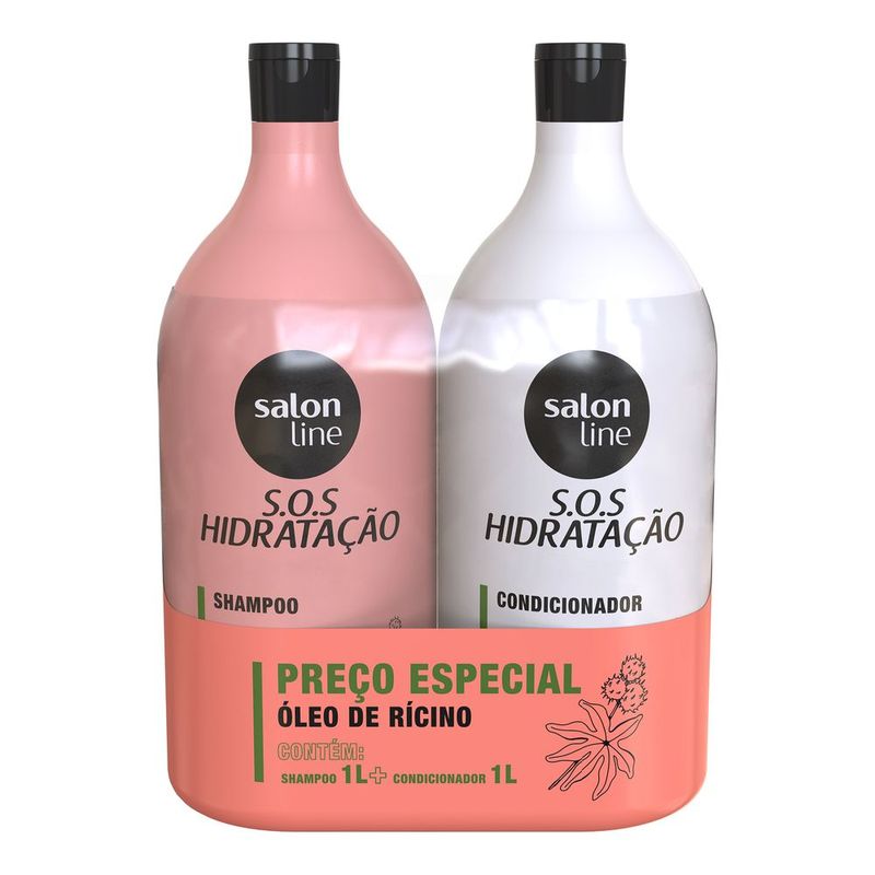 Kit Salon Line SOS Hidratação Turbinado Shampoo 1000ml + Kit Salon Line SOS Hidratação Turbinado Shampoo 1000ml +