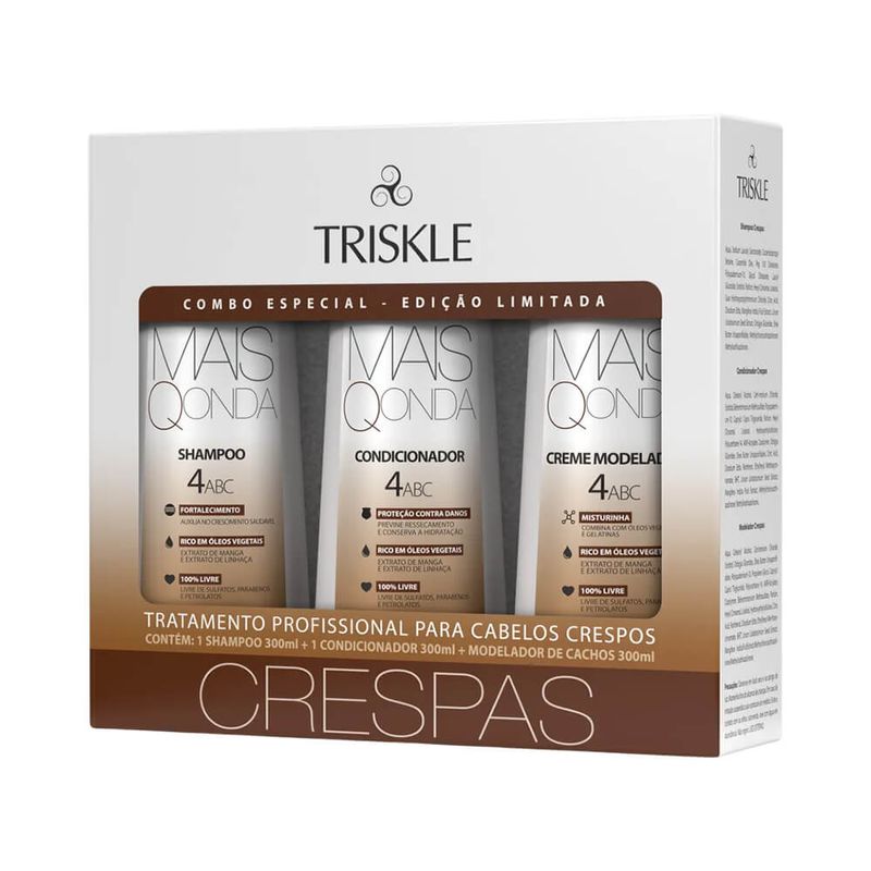 Kit-Triskle-Shampoo---Condicionador---Modelador-Mais-Q-Onda-Crespos---7898630112438---img01