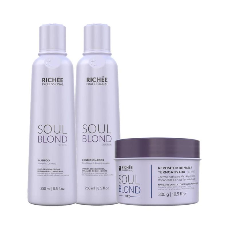 Kit-Shampoo---Condicionador-250ml---Mascara-300g-Richee-Soul-Blond_7898594741576_img01