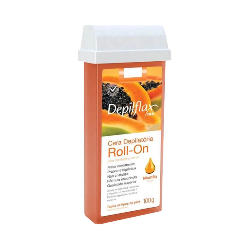 Cera-Depilatoria-Depilflax-Roll-on-Mamao-100g---7898522372377---img01