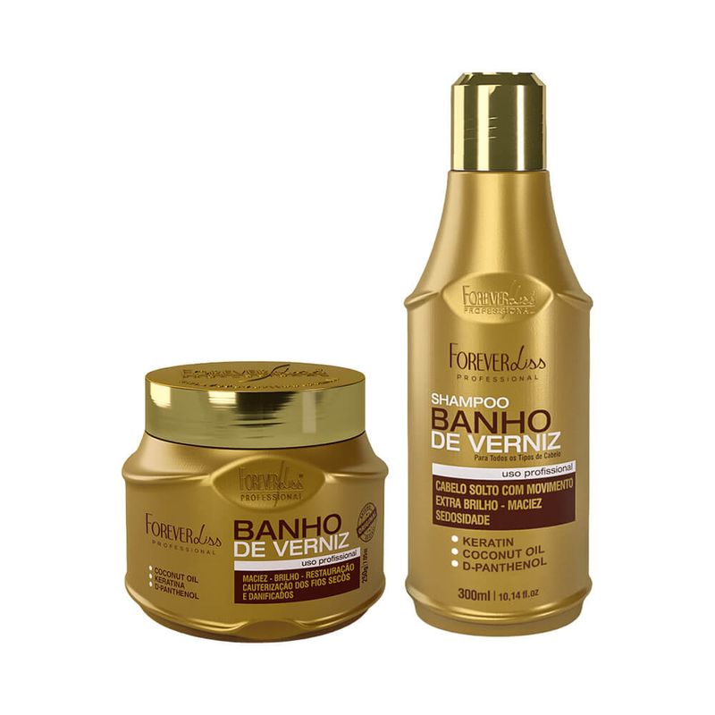 Kit-Especial-Banho-de-Verniz-Forever-Liss-Shampoo-300ml---Mascara-250g---7908038601400---img01