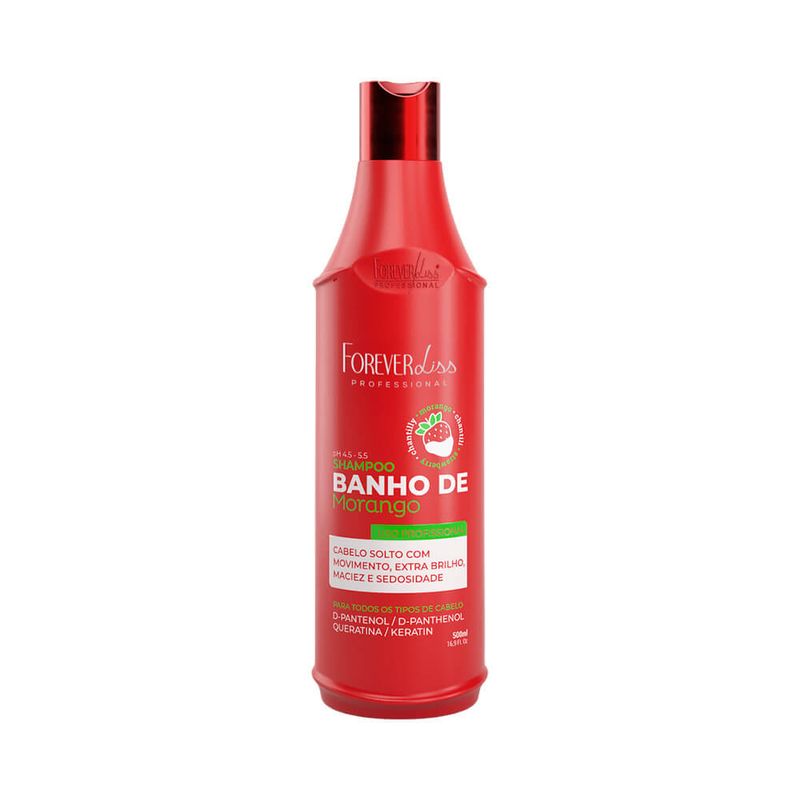 Shampoo-Forever-Liss-Banho-de-Morango-500ml---7898952577830---img01