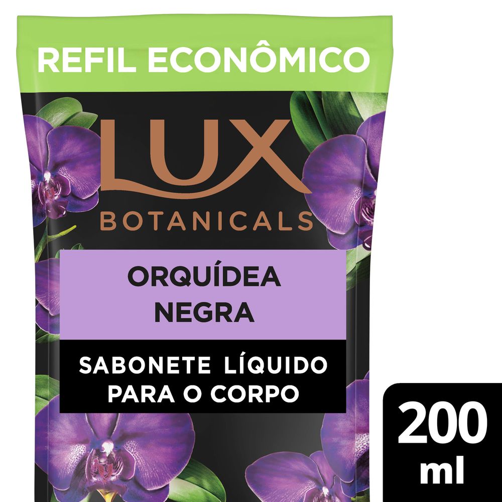 Sabonete Líquido Lux Refil Botanicals Orquídea Negra 200ml - Ikesaki